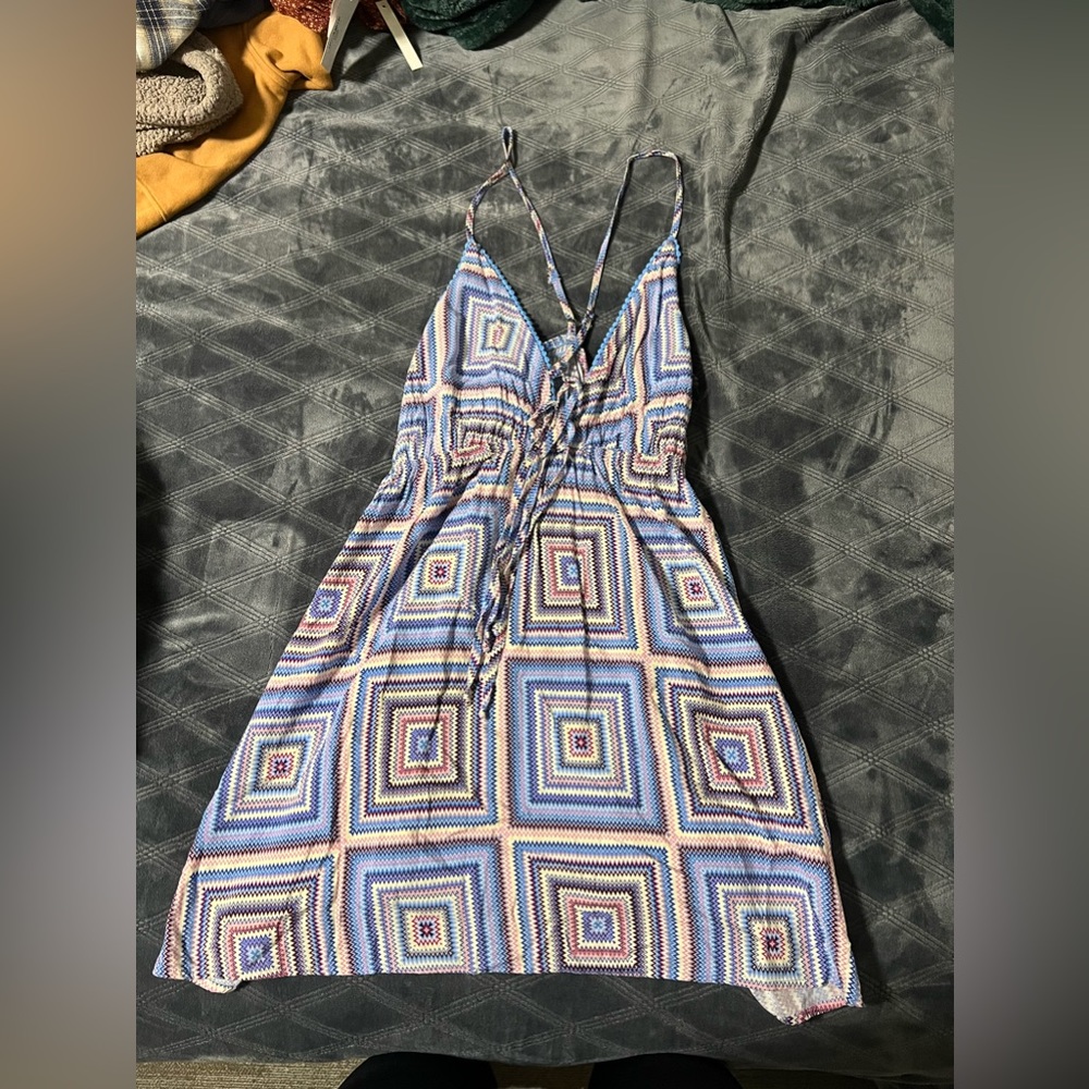 Wild Fable Patterned Cami Crisscross Dress (Large)